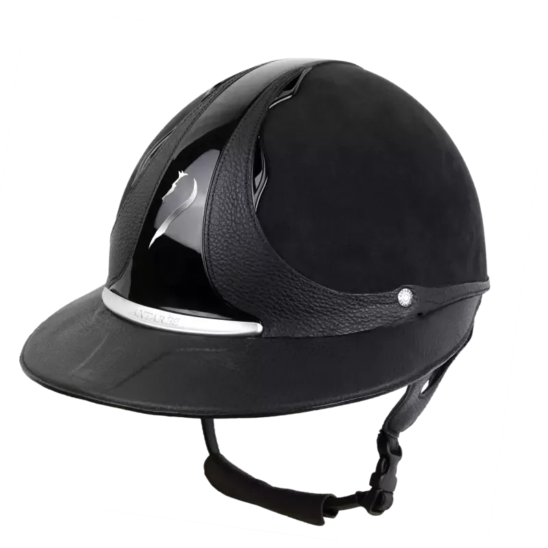 Acheter En Ligne Casque Antars Classic Eclipse Alcantara quitation – Coque S (53-56) – Noir