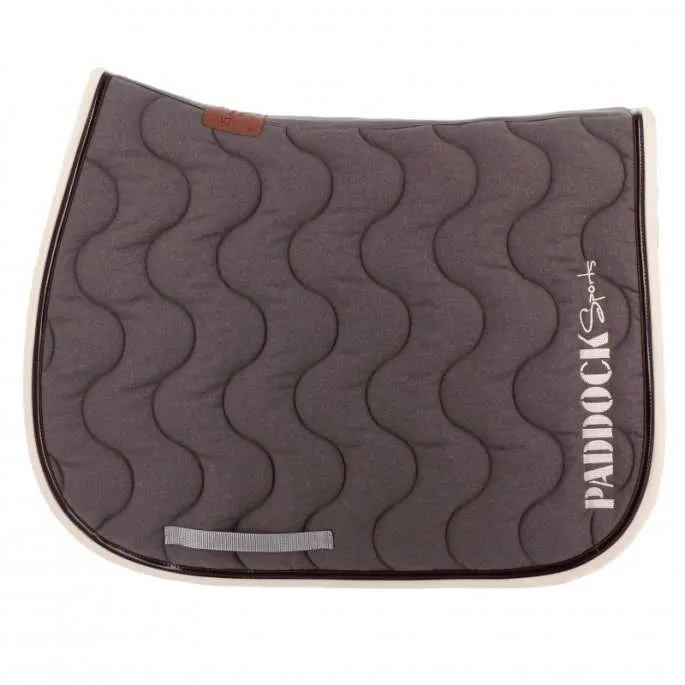 Prix Choc Tapis de selle Wavy - Paddock Sports - taupe - cheval (full )