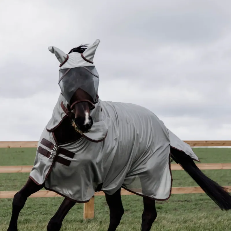 Mscara antimoscas Kentucky Horsewear Classic Fly Set - Full / Silver / 165 cm/7'3 Offre Du Jour