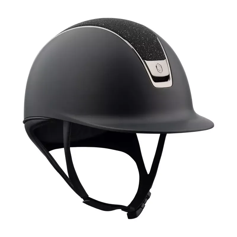 Nouveaut Casque quitation Shadowmatt 2.0 top Crystal Fabric Samshield - Coque XL (61XL-64XL) - Noir