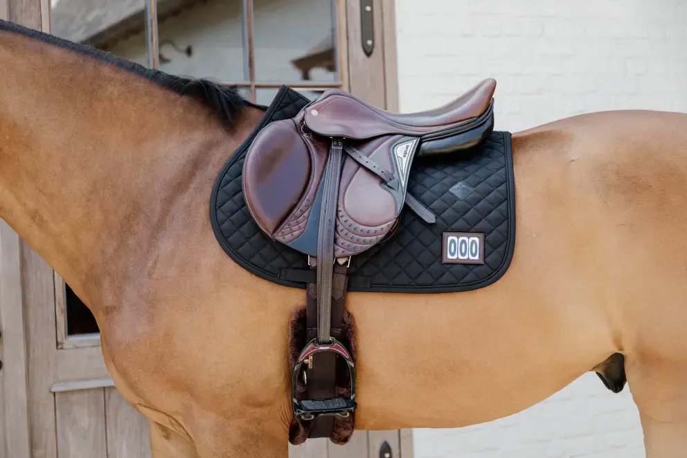 Haute Qualit para caballo Kentucky mantilla Diamond Competition 2 Numbers Jumping - Black