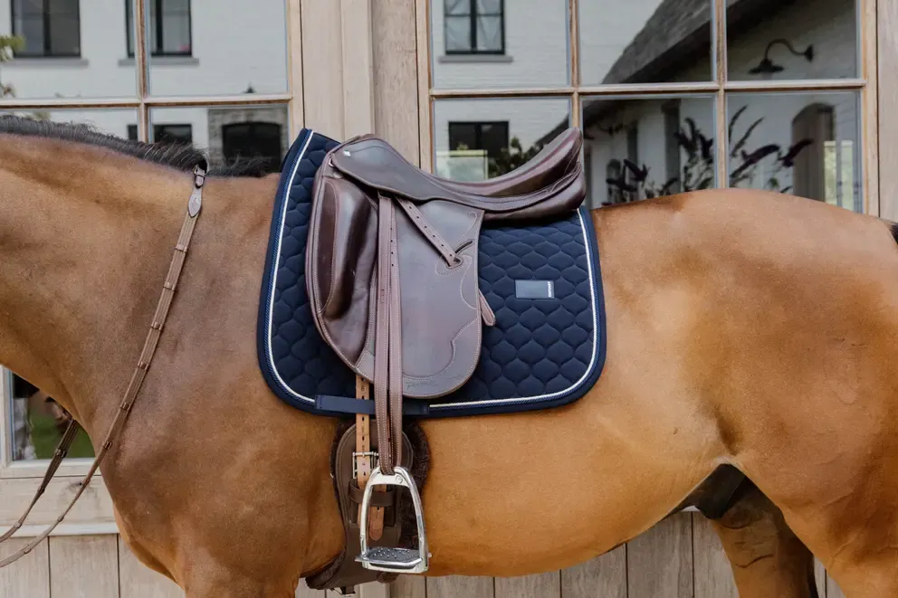 Nouvel Arrivage para caballo Kentucky mantilla Rubber Logo Dressage - Old Rose