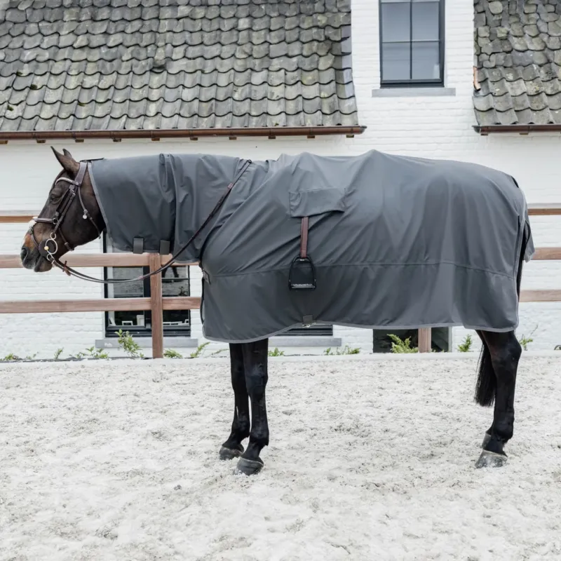 Bon March para caballo Kentucky caballo Raincoat Hurricane con Stirrup Holes - Grey / M