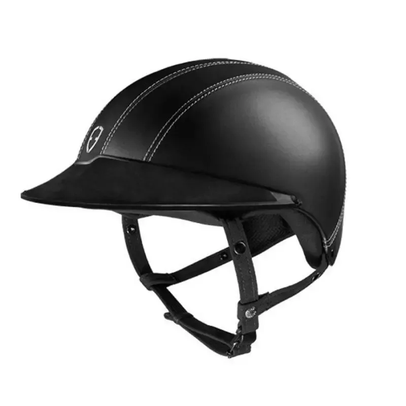 Commande En Gros Casque quitation cuir lisse Epona Grande Visire Egide – M- 56 – Noir bne
