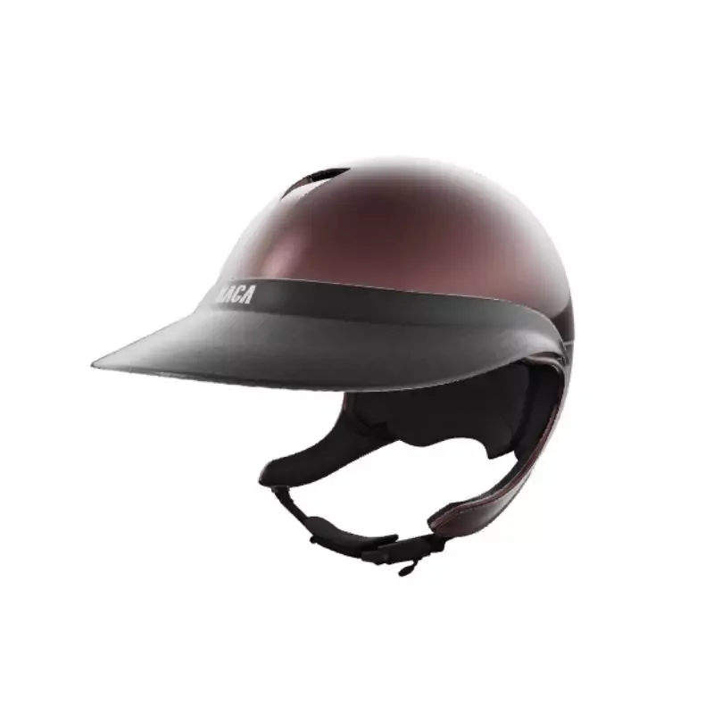 Must-Have Pack casque quitation Comte XP Glow prune Naca avec mousse et visire XL Carbone