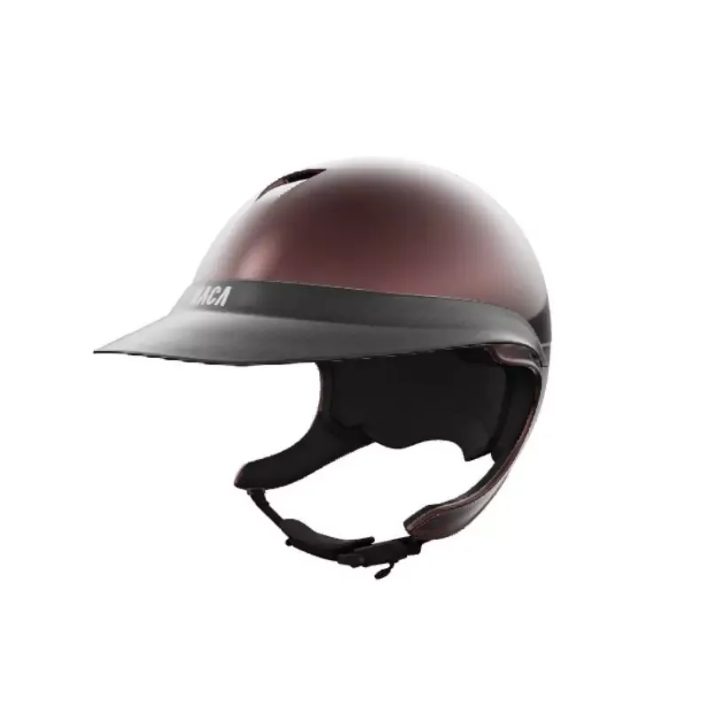 Achat Immdiat Pack casque quitation Comte XP Glow prune Naca avec mousse et visire M Carbone