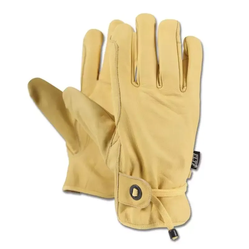 Haute Qualit Gants de travail western Texas en cuir de vachette ELT – Naturel