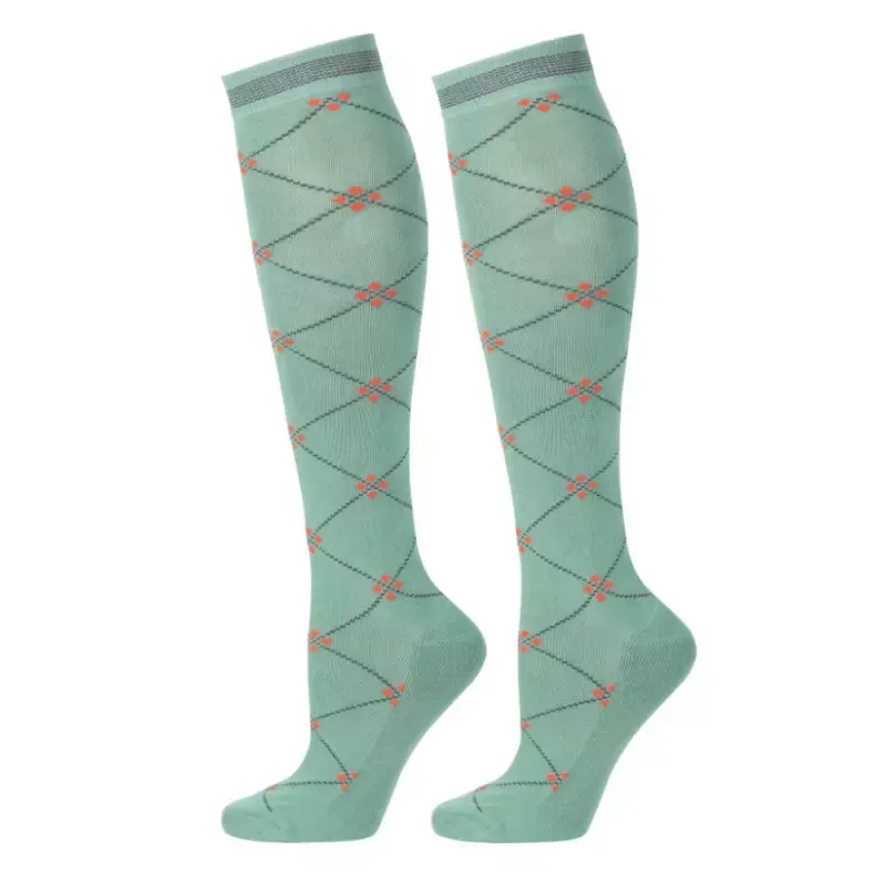 Prix Rduit Chaussettes quitation hautes carreaux Harry's Horse - S - Vert fonc