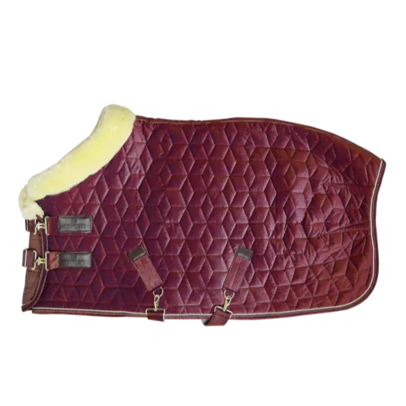 Acheter Direct Manta para caballo Kentucky Show manta Velvet Bordeaux - EU160/7'0