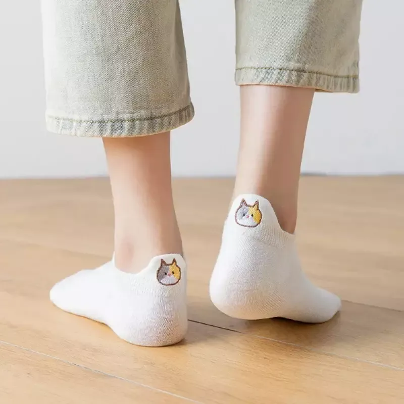 Prix Rduit Chaussettes languette chat socquettes blanches - X - Blanc