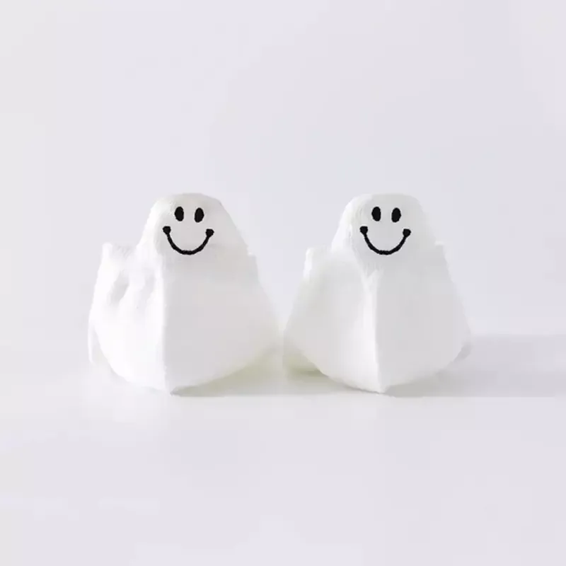 Chaussettes languette happy smiley socquettes blanches - X - Blanc Commander Vite