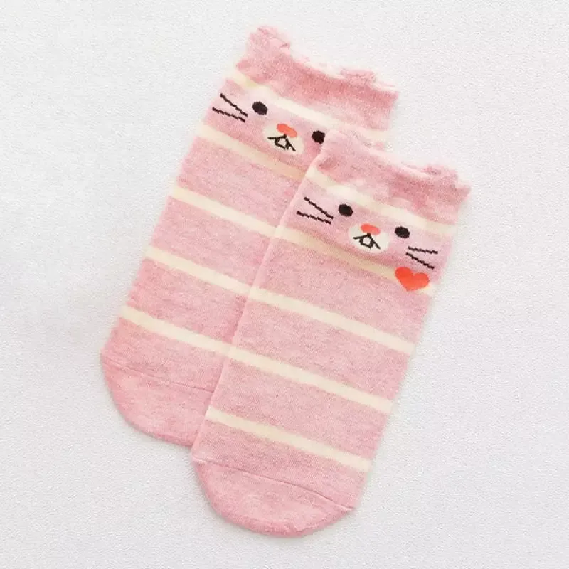 Acheter Direct Chaussettes animaux petites oreilles socquettes - 35-41 - Rose