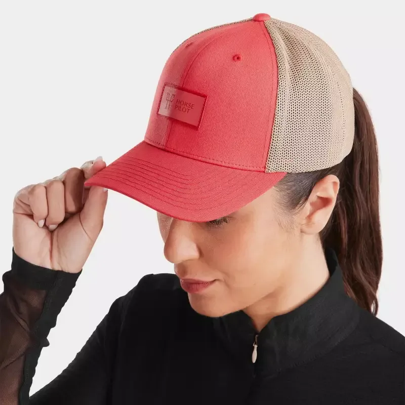 Casquette quitation Trucker Cap 2025 Horse Pilot - M - Rose corail Livraison Express