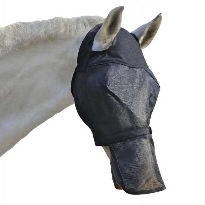 Remise Masque anti-insectes Absorbine Ultrashield sans oreilles avec protge nez – noir – cheval (full )