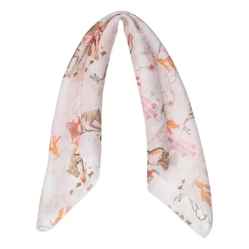 Foulard satin motif western cavalier Acheter En Ligne