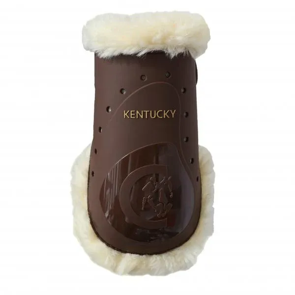 Meilleur Choix Kentucky Sheepskin Fetlock Boots with Elastic - Brown / Full