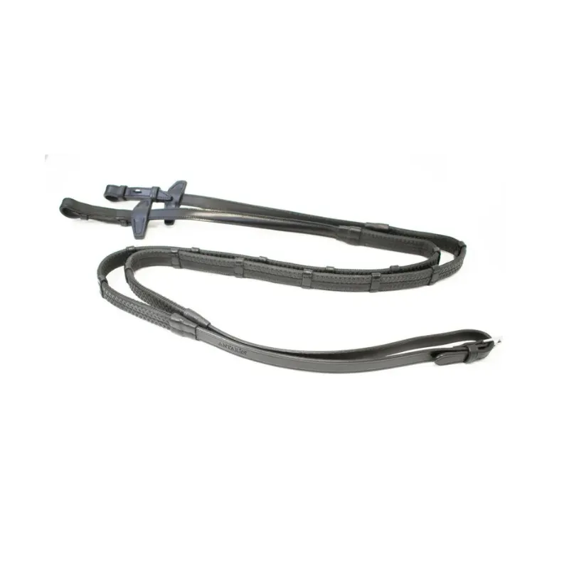 ANTARS - Rnes caoutchouc cuir et nylon Prcision - Cob - Largeur 16 mm - Noir Nouvel Arrivage