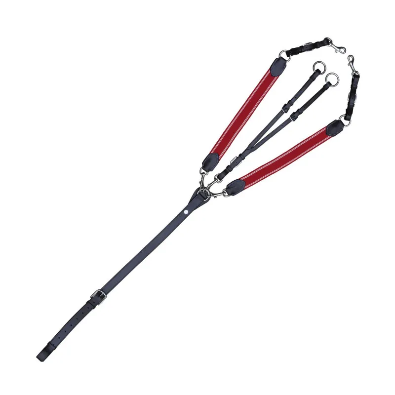 Expdition Rapide CANTER - Collier chasse lastique Y - Poney - Noir / Rouge