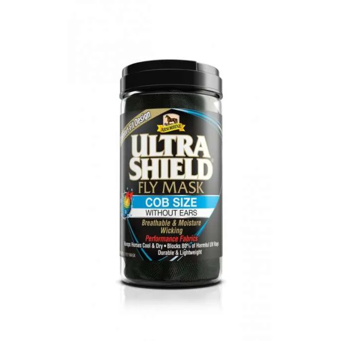 Offre Exclusive Masque anti-insectes Absorbine Ultrashield sans oreilles - anti-mouches - noir - pur-sang (cob )