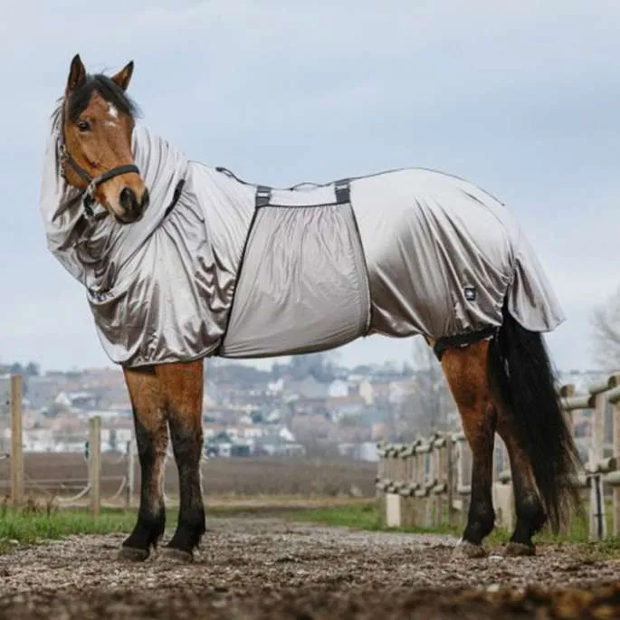 Chemise anti-eczma - Riding World - gris - poney 4'9 - 105 /145 cm Nouvelle Collection