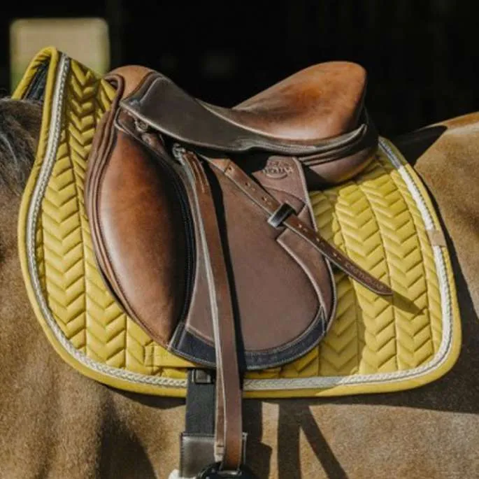 Tapis de selle Softy poney - Equithme - moutarde - poney (pony ) Prix Bas