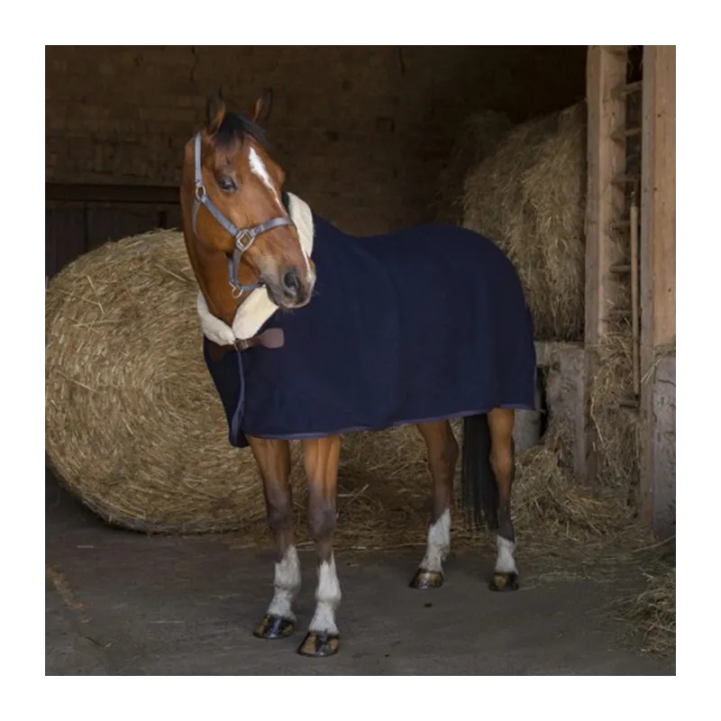 QUITHME - Couverture laine Teddy - 6'0 (135 cm ) - Marine Satisfait Ou Rembours