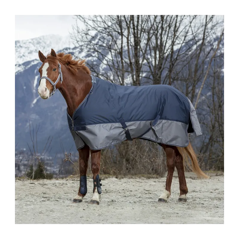 Affaire Saisir QUITHME - Couverture Tyrex 600D Double Polaire - 4'0 (80 cm ) - Marine / Gris