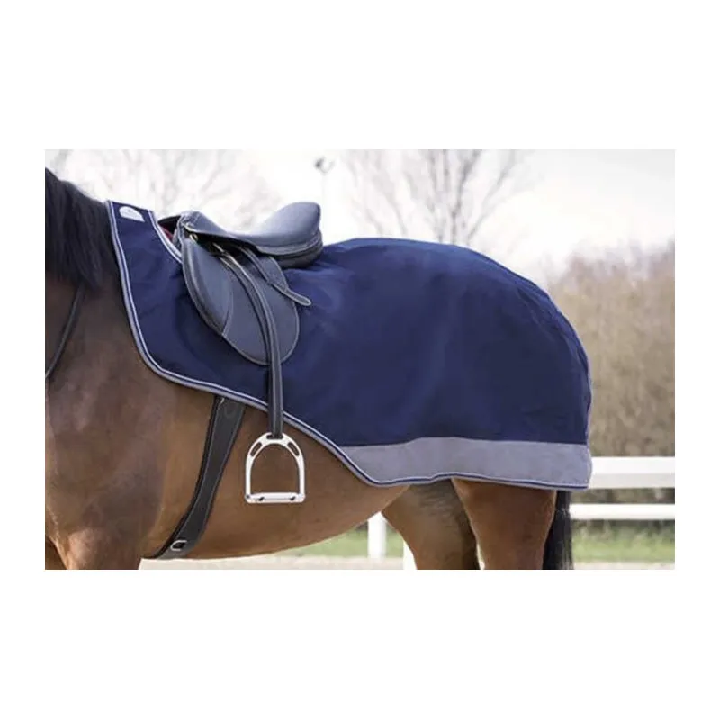 Offre Du Jour QUITHME - Couvre-reins doubl polycoton Tyrex 600D - 125 cm - Marine / Gris