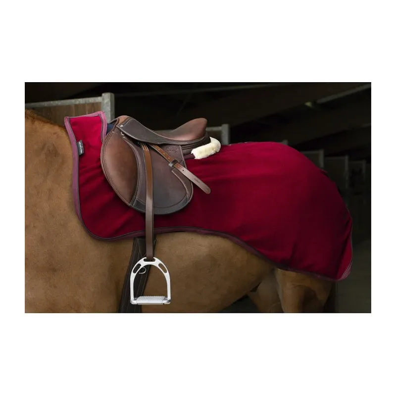 Acheter Direct QUITHME - Couvre-reins polaire Teddy - 125 cm - Bordeaux