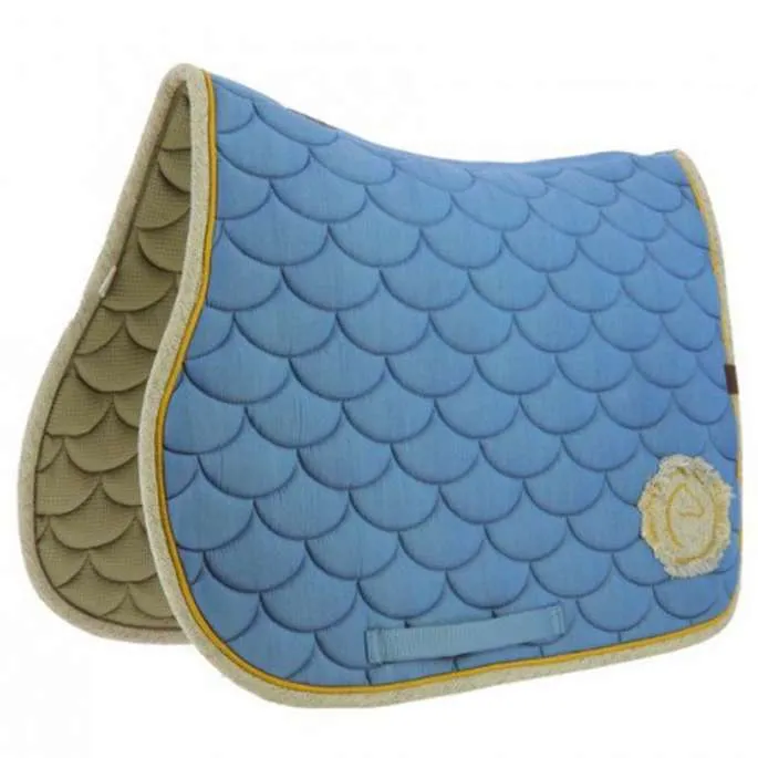 Tapis de selle Denim - Equithme - gris - cheval (full ) Jusqu puisement Des Stocks