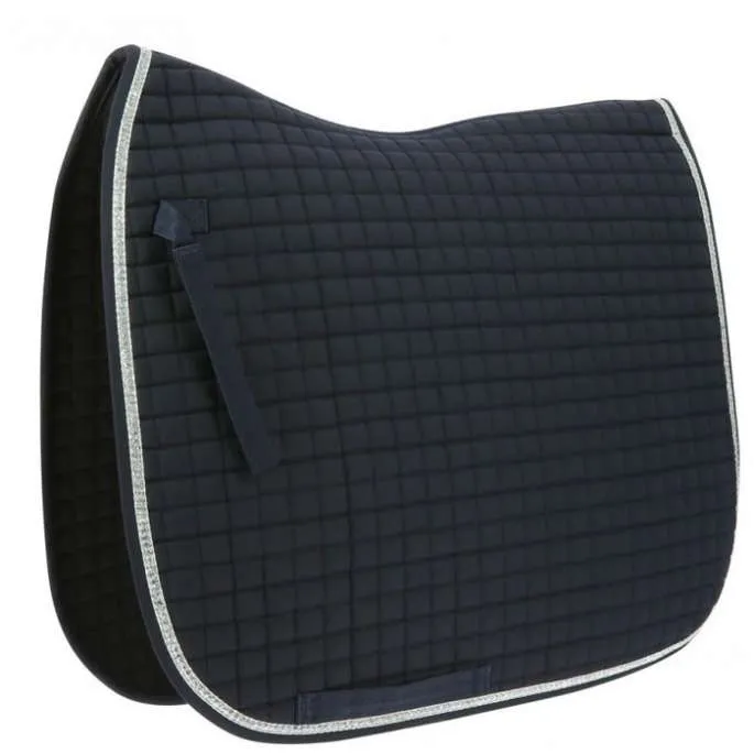 Satisfait Ou Rembours Tapis de selle Girly Dressage - Riding World - marine - cheval (full )