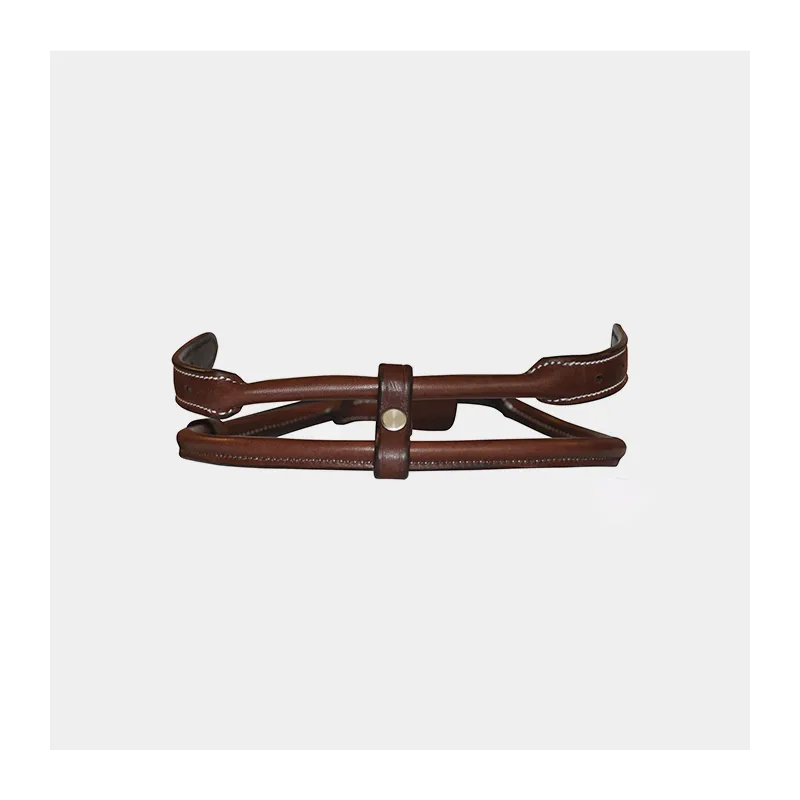 Certifi FLAGS AND CUP – Centre de muserolle cuir rond – Poney