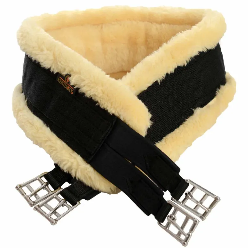 Prix Choc Cincha Kentucky Sheepskin cincha – Black/Natural / 135 cm