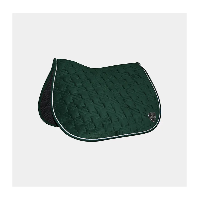 FLAGS AND CUP - Tapis de selle velours Teddy - Cheval Retour Gratuit