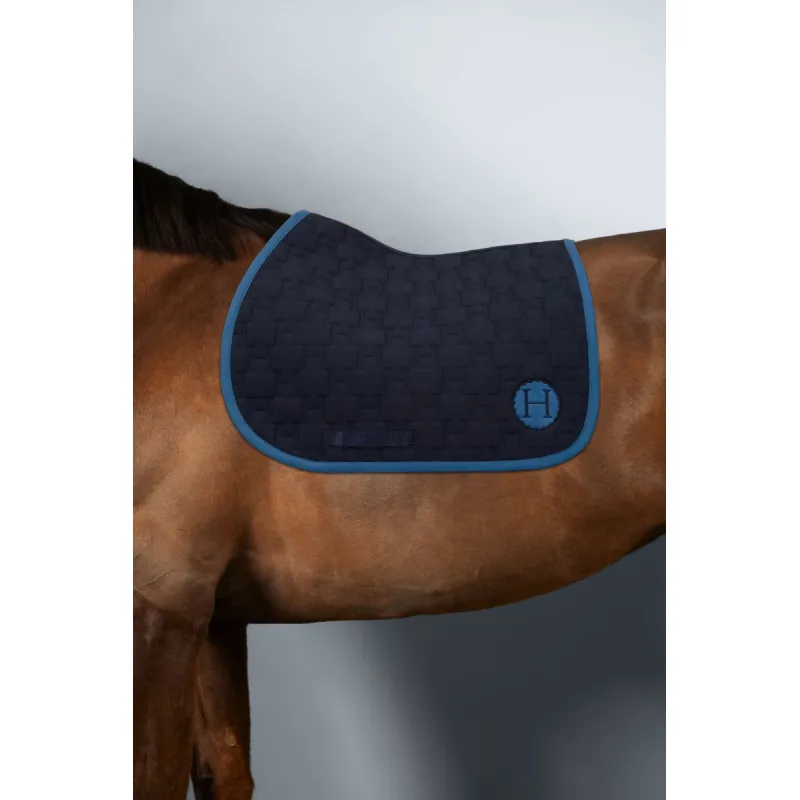 HARCOUR - Tapis de selle Salva - Cheval - Marine Super Prix