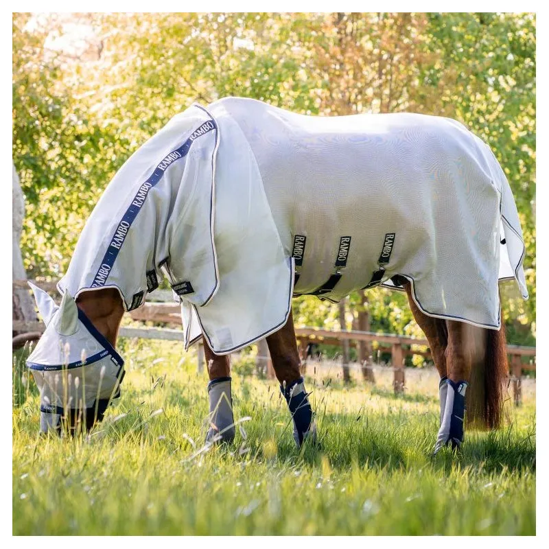 Vente Flash HORSEWARE – Chemise Rambo Protector – 6&rsquo;0 (130 cm ) – Gris argent / Marine