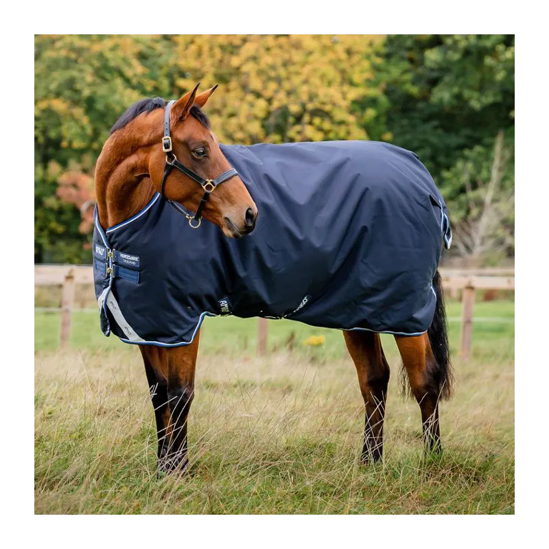 Super Prix HORSEWARE - Couverture Amigo Bravo 12 Med 250 gr - 5'6 (115 cm ) - Marine / Blanc / Bleu - 250 gr