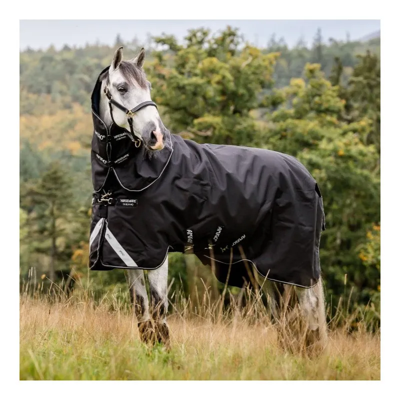 HORSEWARE - Couverture Amigo Super Bravo Plus 250 gr - 6'3 (140 cm ) - Noir - 250 gr Livraison Gratuite