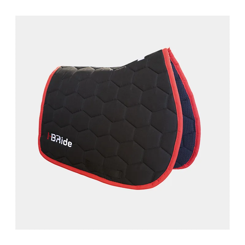 Offre Du Jour I-BRIDE – Tapis de selle – Cheval – Noir / Rouge