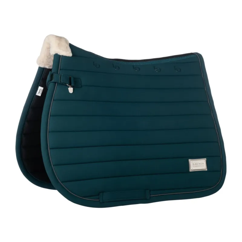 Manta para caballo Lauria Garrelli Saddle manta Livigno Elegance - Pony Dressage / Dark Green Livraison Gratuite
