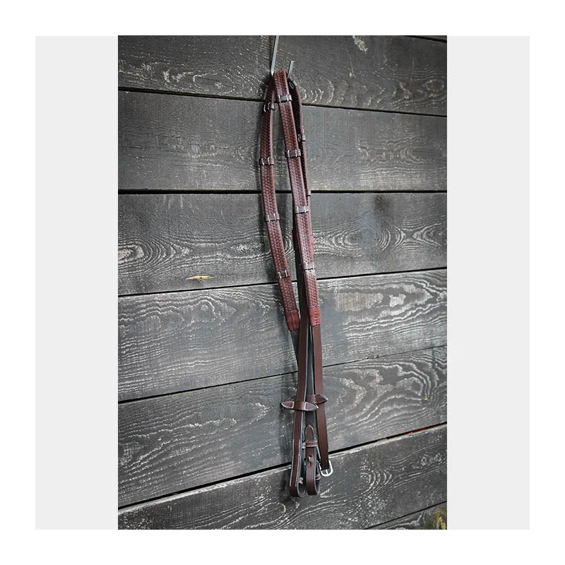 Commande En Gros JUMPIN – Rnes caoutchouc 1/2 avec arrtoirs – Collection One – Cheval – Noir