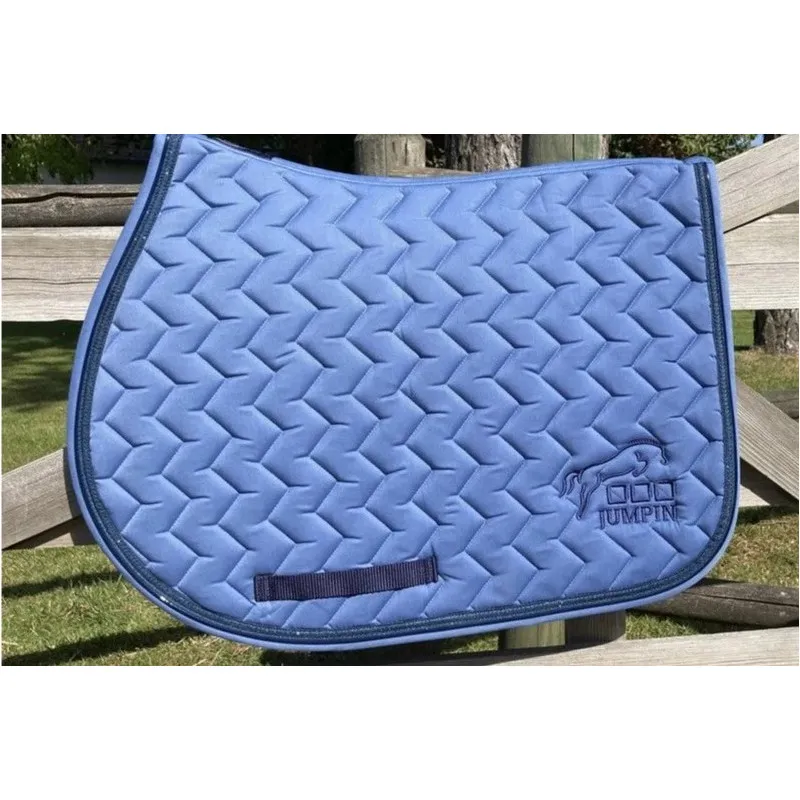 JUMPIN – Tapis de selle Nacre – Cheval – Bleu ciel / Marine Offre Spciale