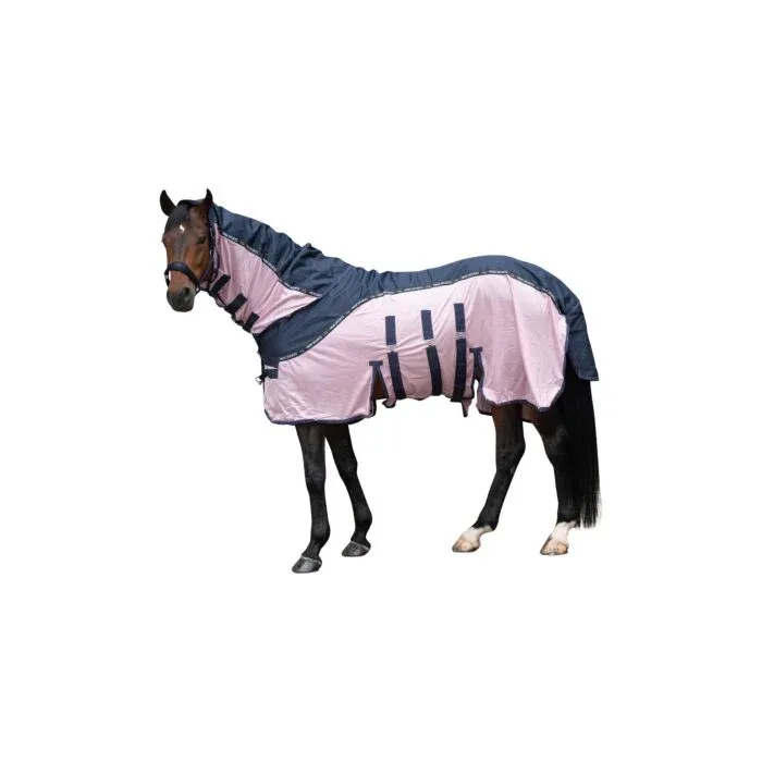 Manta para caballo HKM Fly manta Comfort Rain - Navy/Rose / EU115/UK5'3/US63" Bon March