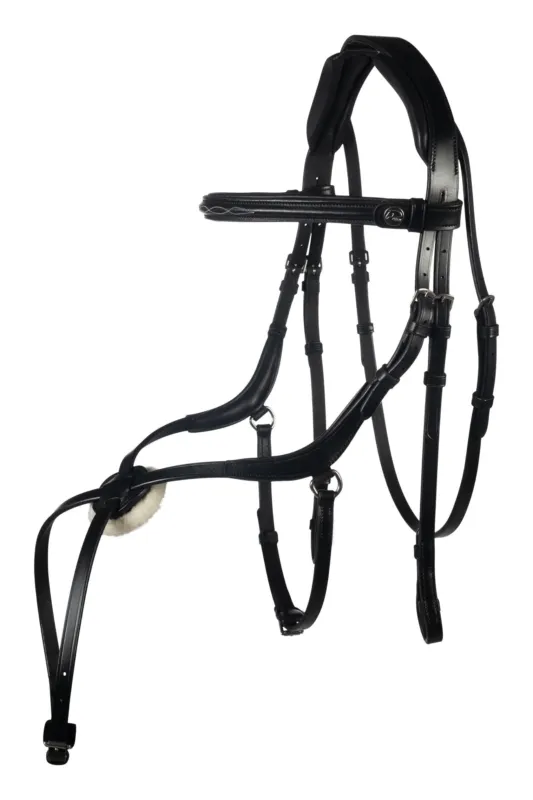 Cabezada HKM Bridle Carlos - Brown/Camel / Cob Promotion