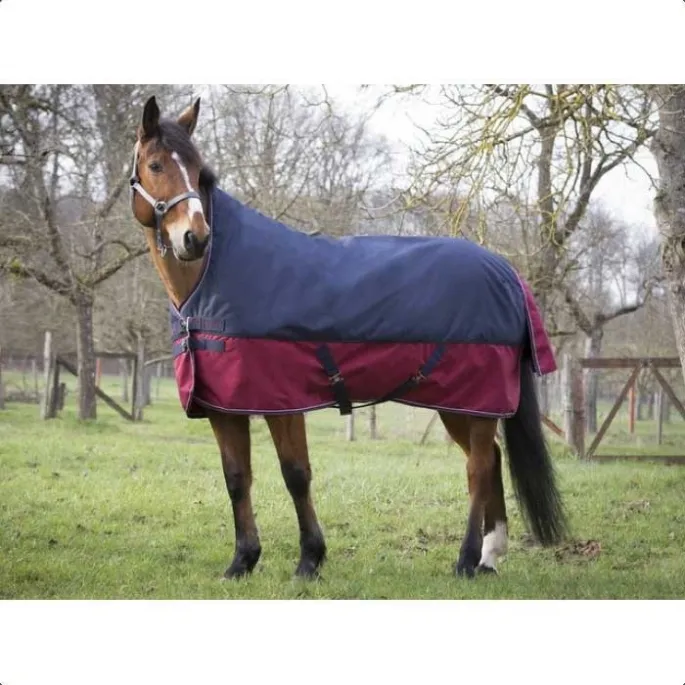 Bon Plan Chemise Equithme Tyrex 1200D high neck 50g - marine/bordeaux - 50g - 5'9 - 125 /175 cm