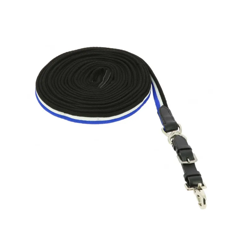Jusqu puisement Des Stocks NORTON - Longe de travail matelasse / cuir - 8 m - Noir / Blanc / Bleu roi