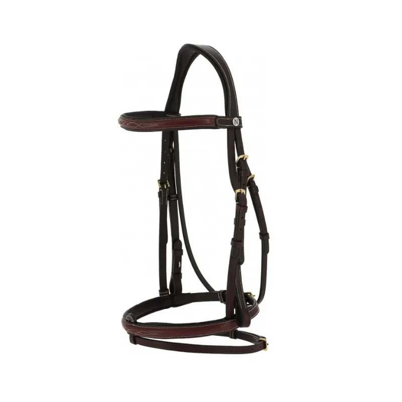 Prix Cass NORTON PRO – Bridon cuir huil Wellington – Poney – Havane