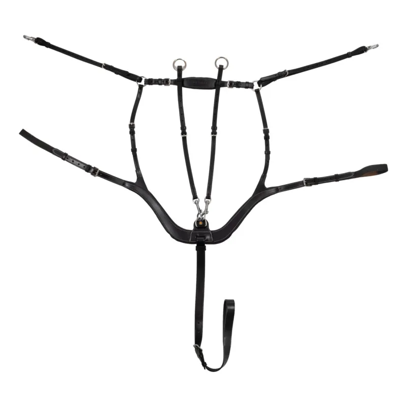 Remise Collier de chasse Equestro anatomique en cuir – Cob – Noir