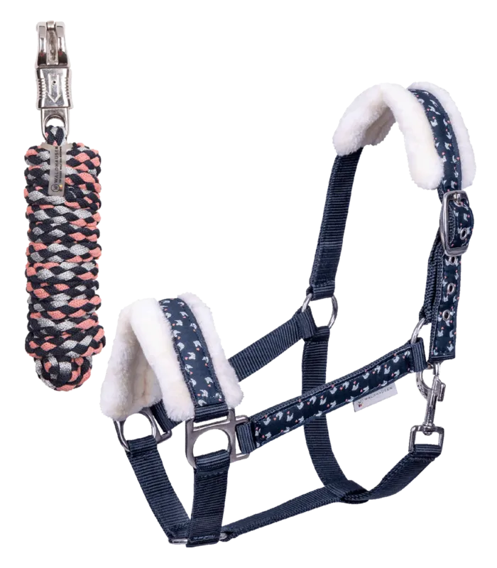 Set licol Waldhausen Lucky - Poney - Bleu nocturne / lucky Nouvel Arrivage
