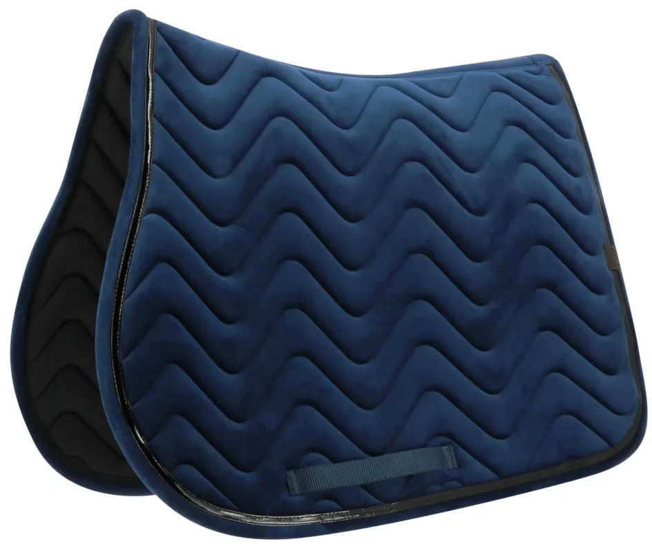 Tapis de selle Equithme Glossy – Cheval dressage – Bleu marine Nouvel Arrivage